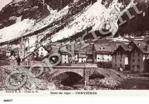 Ville de CERVIERES, carte postale ancienne