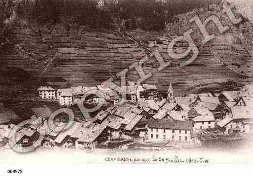 Ville de CERVIERES, carte postale ancienne