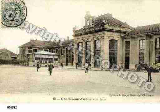 Ville de CHALONSURSAONE, carte postale ancienne