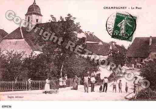 Ville de CHAMPAGNEY, carte postale ancienne