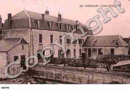 Ville de CHATILLONENBAZOIS, carte postale ancienne
