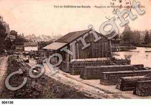 Ville de CHATILLONENBAZOIS, carte postale ancienne