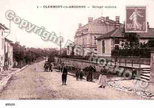 Ville de CLERMONTENARGONNE, carte postale ancienne