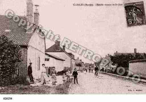 Ville de CLESLES, carte postale ancienne