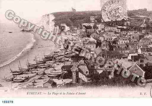 Ville de ETRETAT, carte postale ancienne