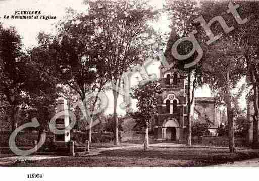 Ville de FOURILLES, carte postale ancienne