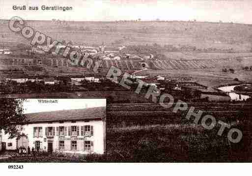 Ville de GUERSTLING, carte postale ancienne
