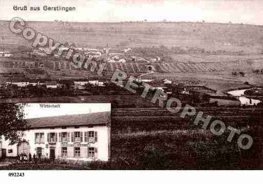 Ville de GUERSTLING, carte postale ancienne Ville de GUERSTLING, carte postale ancienne