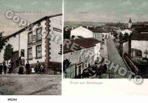 Ville de GUERSTLING, carte postale ancienne