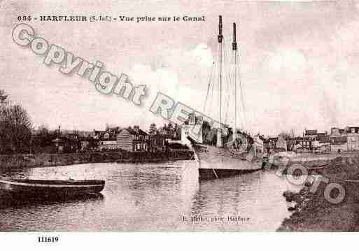 Ville de HARFLEUR, carte postale ancienne