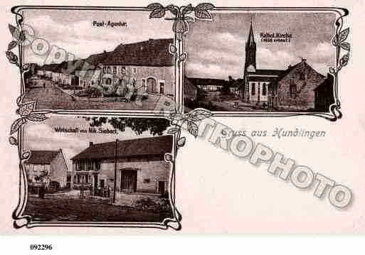 Ville de HUNDLING, carte postale ancienne