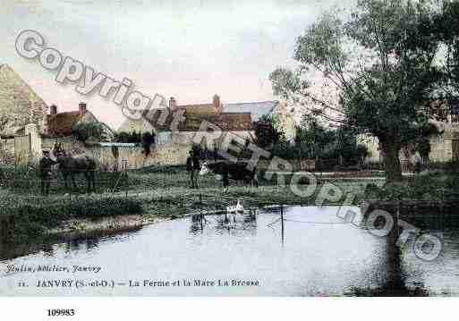 Ville de JANVRY, carte postale ancienne