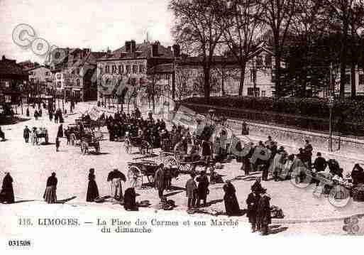 Ville de LIMOGES, carte postale ancienne