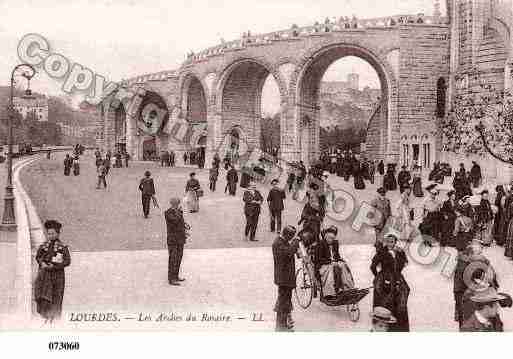 Ville de LOURDES, carte postale ancienne