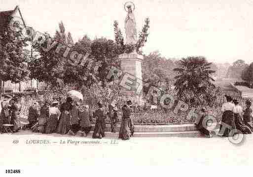 Ville de LOURDES, carte postale ancienne