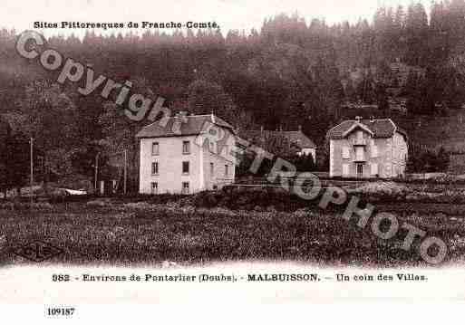 Ville de MALBUISSON, carte postale ancienne