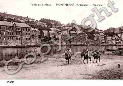 Ville de MONTHERME, carte postale ancienne