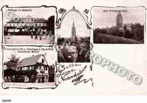 Ville de NIEDERNAI, carte postale ancienne