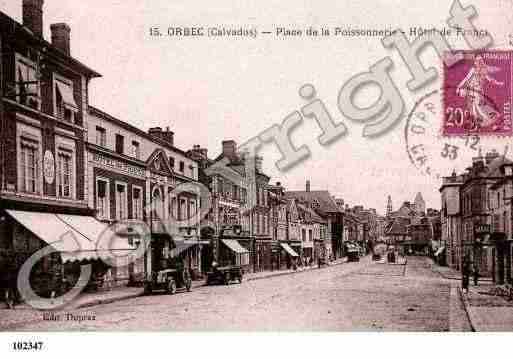 Ville de ORBEC, carte postale ancienne