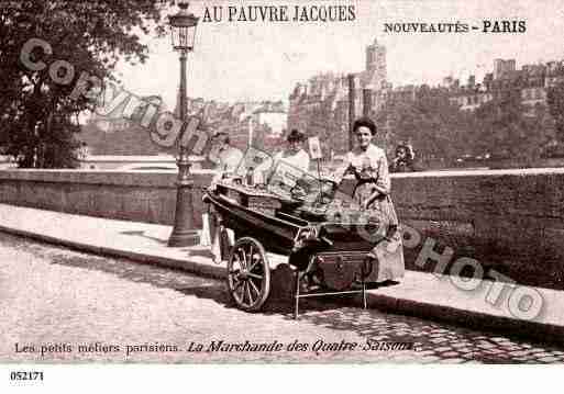 Ville de PARISVECU, carte postale ancienne