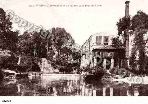 Ville de PREIGNAC, carte postale ancienne