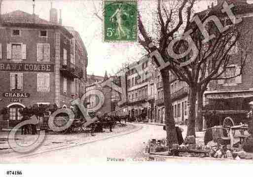 Ville de PRIVAS, carte postale ancienne