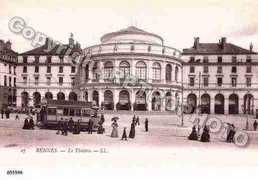 Ville de RENNES, carte postale ancienne