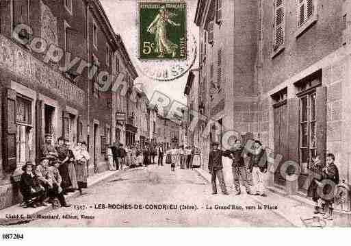 Ville de ROCHESDECONDRIEU(LES), carte postale ancienne