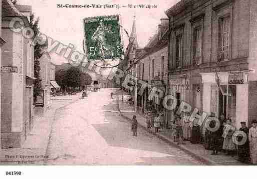 Ville de SAINTCOSMEENVAIRAIS, carte postale ancienne