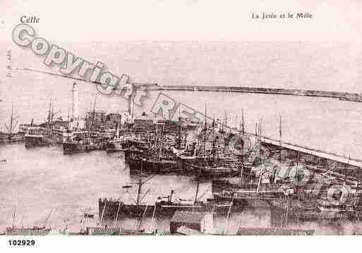 Ville de SETE, carte postale ancienne