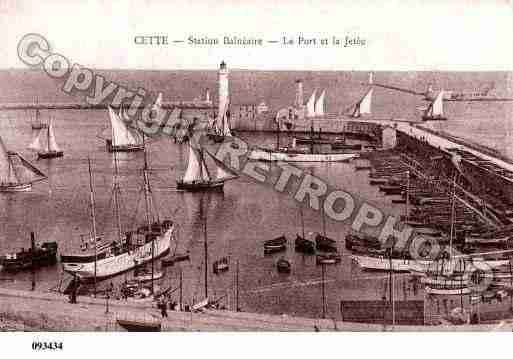 Ville de SETE, carte postale ancienne