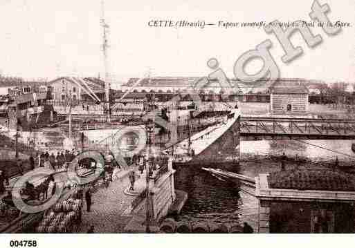 Ville de SETE, carte postale ancienne