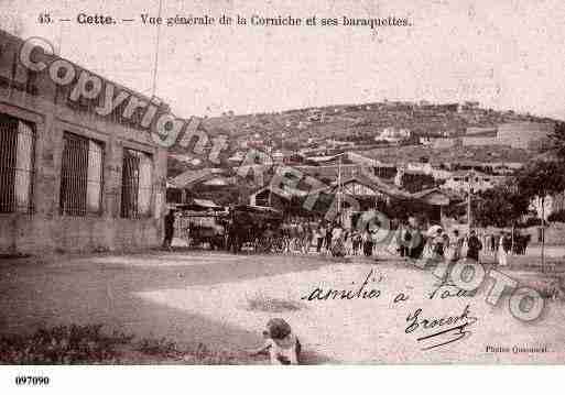 Ville de SETE, carte postale ancienne