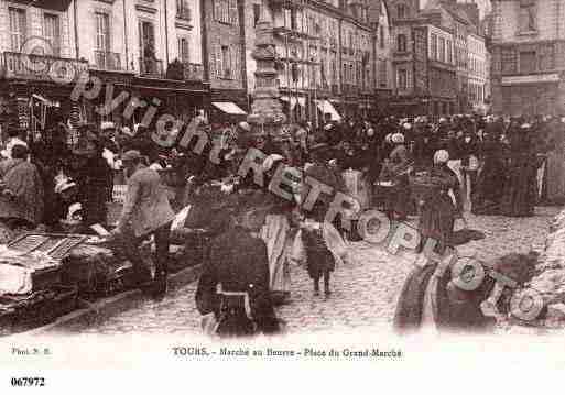 Ville de TOURS, carte postale ancienne