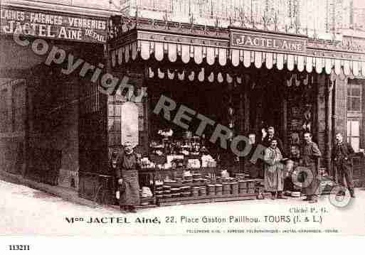 Ville de TOURS, carte postale ancienne