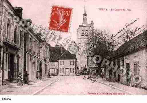 Ville de TURNY, carte postale ancienne