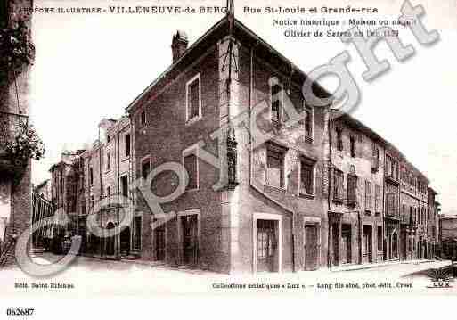 Ville de VILLENEUVEDEBERG, carte postale ancienne