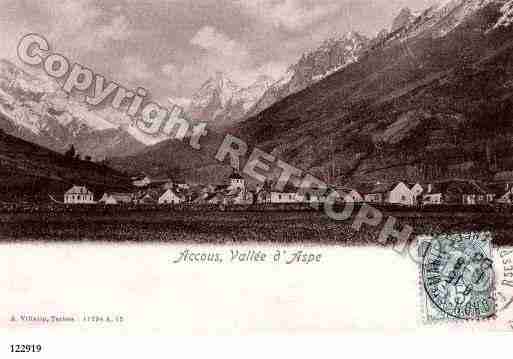 Ville de ACCOUS, carte postale ancienne