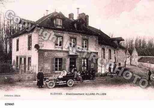 Ville de BLENNES, carte postale ancienne