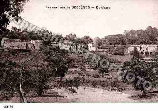 Ville de BORDEZAC, carte postale ancienne