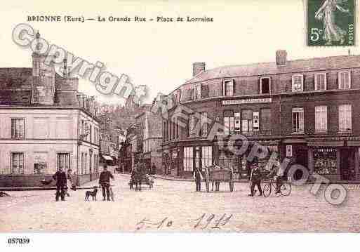 Ville de BRIONNE, carte postale ancienne