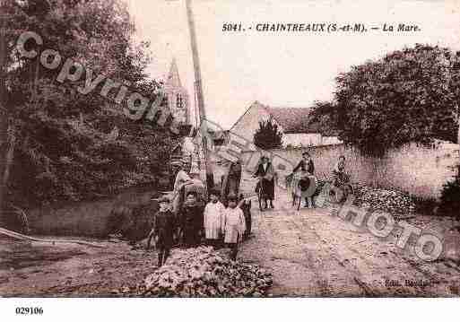 Ville de CHAINTREAUX, carte postale ancienne