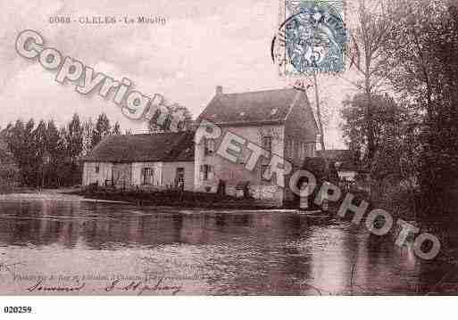 Ville de CLESLES, carte postale ancienne