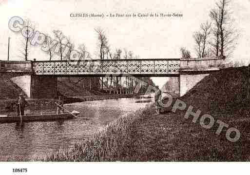 Ville de CLESLES, carte postale ancienne