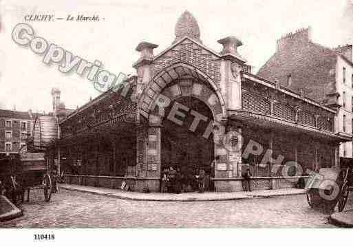 Ville de CLICHY, carte postale ancienne