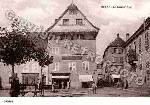 Ville de DELLE, carte postale ancienne