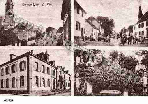 Ville de DESSENHEIM, carte postale ancienne