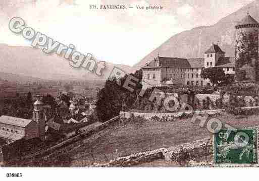 Ville de FAVERGES, carte postale ancienne