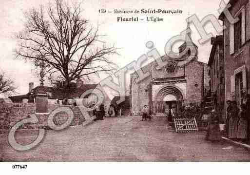 Ville de FLEURIEL, carte postale ancienne