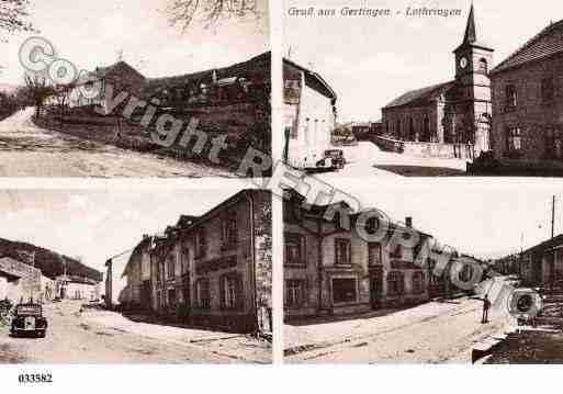 Ville de GUERTING, carte postale ancienne